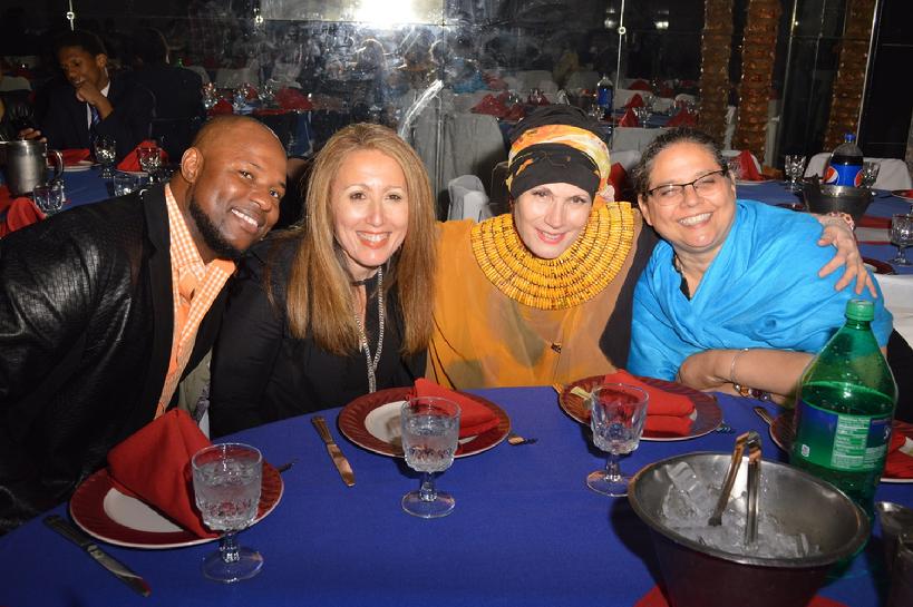 Safiyya and friends at the Haitian Heritage Awards on May 24, 2015